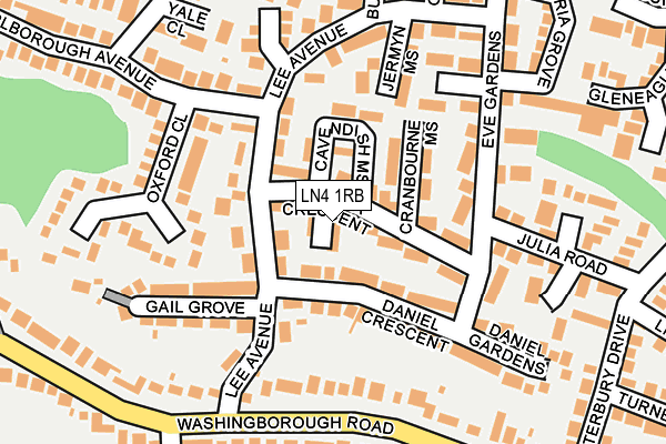 LN4 1RB map - OS OpenMap – Local (Ordnance Survey)