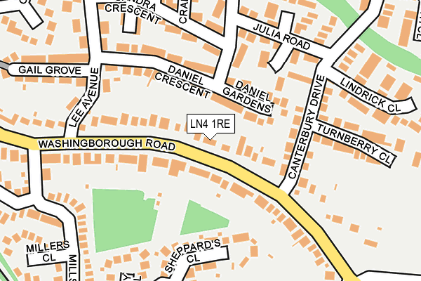 LN4 1RE map - OS OpenMap – Local (Ordnance Survey)