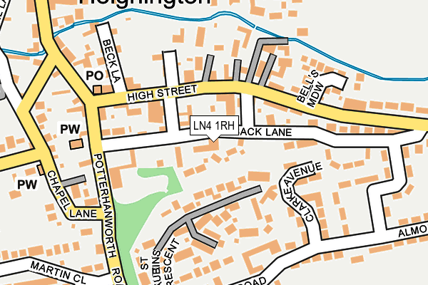 LN4 1RH map - OS OpenMap – Local (Ordnance Survey)