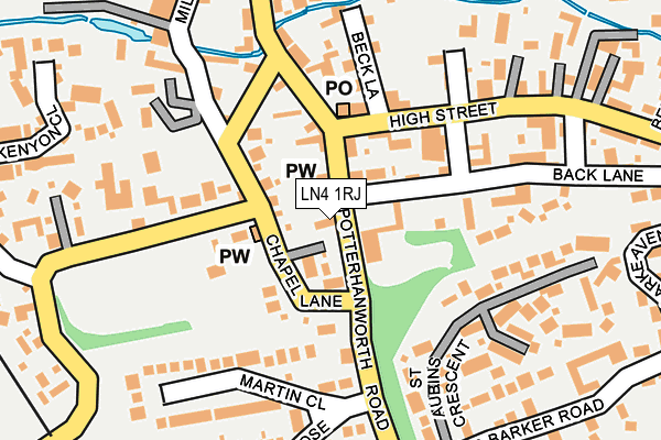 LN4 1RJ map - OS OpenMap – Local (Ordnance Survey)