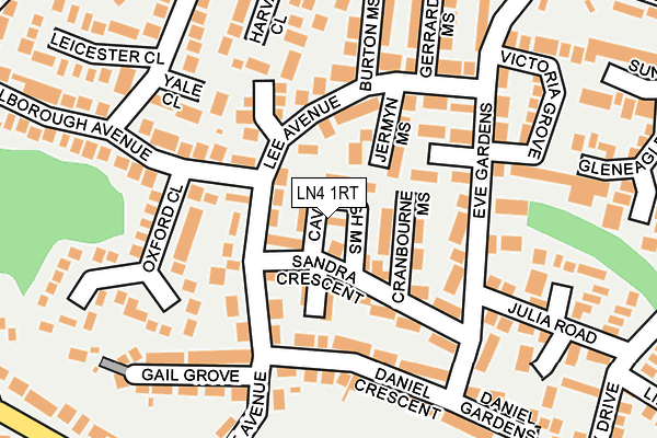 LN4 1RT map - OS OpenMap – Local (Ordnance Survey)