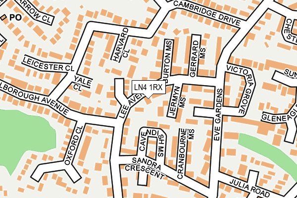LN4 1RX map - OS OpenMap – Local (Ordnance Survey)