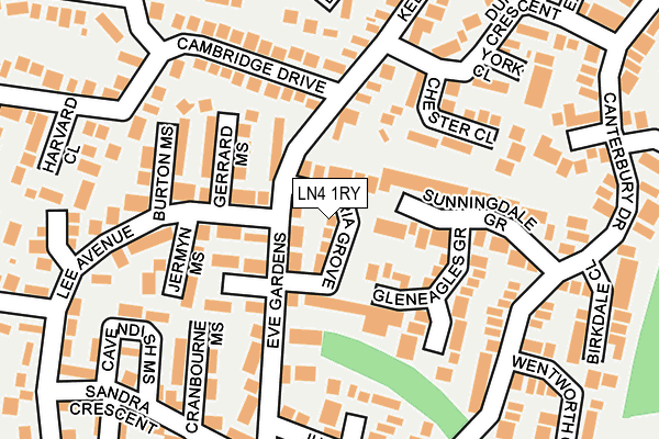 LN4 1RY map - OS OpenMap – Local (Ordnance Survey)