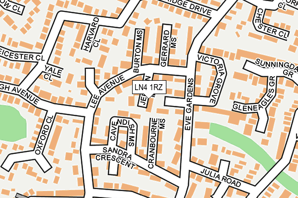 LN4 1RZ map - OS OpenMap – Local (Ordnance Survey)