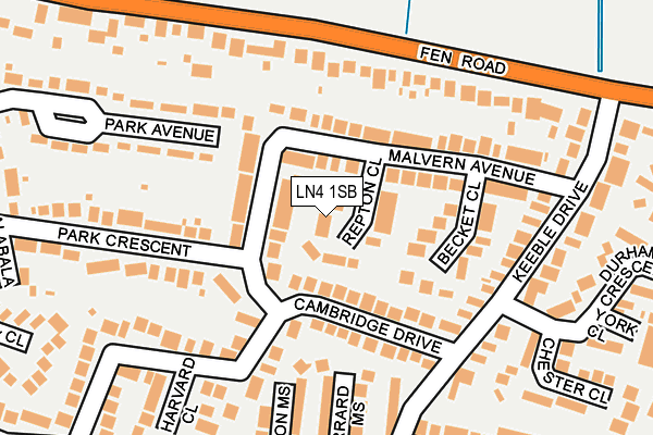 LN4 1SB map - OS OpenMap – Local (Ordnance Survey)