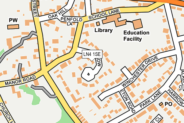 LN4 1SE map - OS OpenMap – Local (Ordnance Survey)
