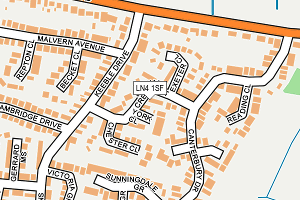 LN4 1SF map - OS OpenMap – Local (Ordnance Survey)