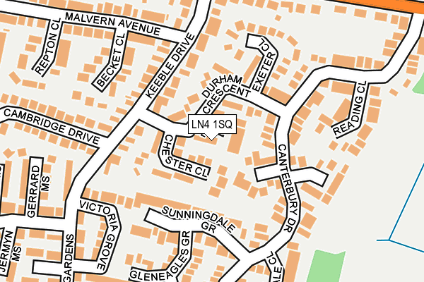 LN4 1SQ map - OS OpenMap – Local (Ordnance Survey)