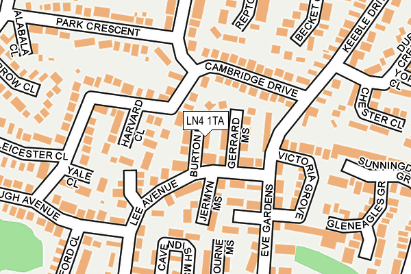 LN4 1TA map - OS OpenMap – Local (Ordnance Survey)