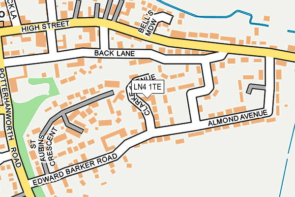 LN4 1TE map - OS OpenMap – Local (Ordnance Survey)