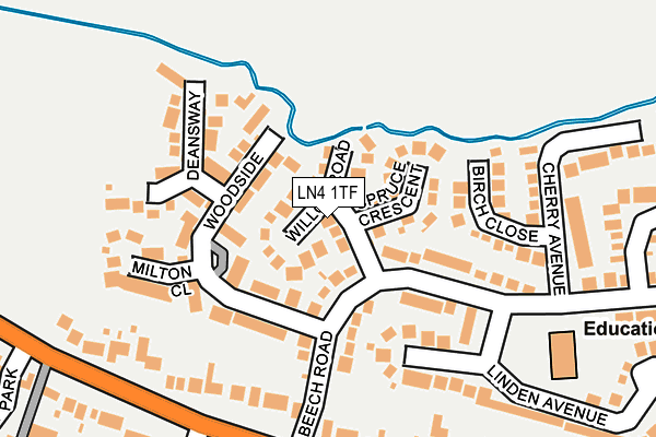 LN4 1TF map - OS OpenMap – Local (Ordnance Survey)