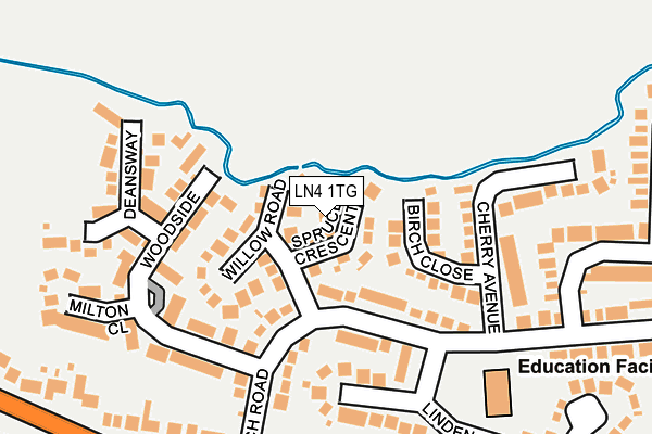 LN4 1TG map - OS OpenMap – Local (Ordnance Survey)