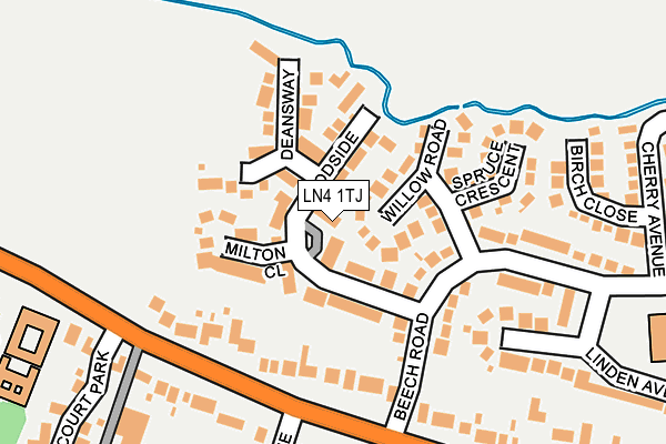 LN4 1TJ map - OS OpenMap – Local (Ordnance Survey)