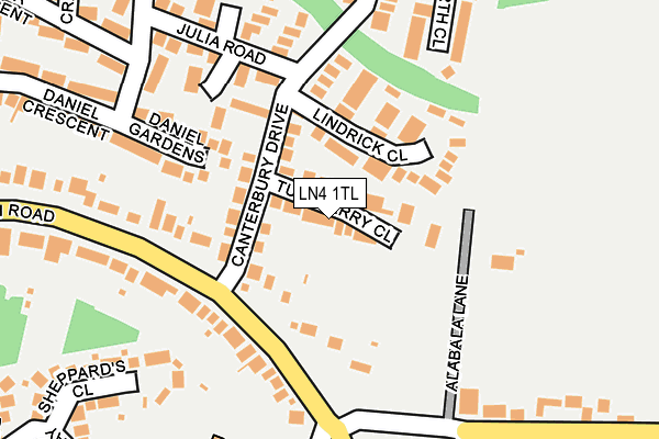 LN4 1TL map - OS OpenMap – Local (Ordnance Survey)
