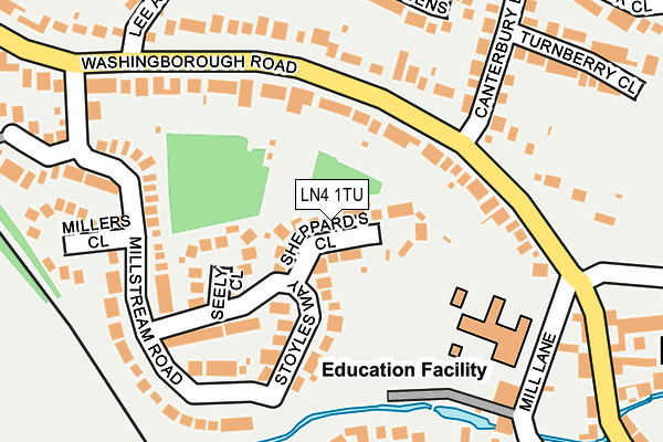 LN4 1TU map - OS OpenMap – Local (Ordnance Survey)
