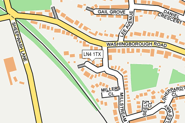 LN4 1TX map - OS OpenMap – Local (Ordnance Survey)