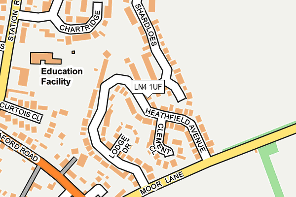 LN4 1UF map - OS OpenMap – Local (Ordnance Survey)