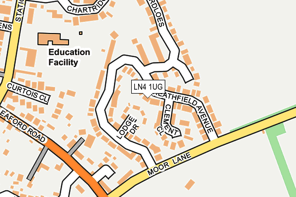 LN4 1UG map - OS OpenMap – Local (Ordnance Survey)