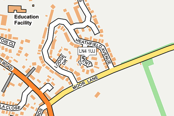 LN4 1UJ map - OS OpenMap – Local (Ordnance Survey)