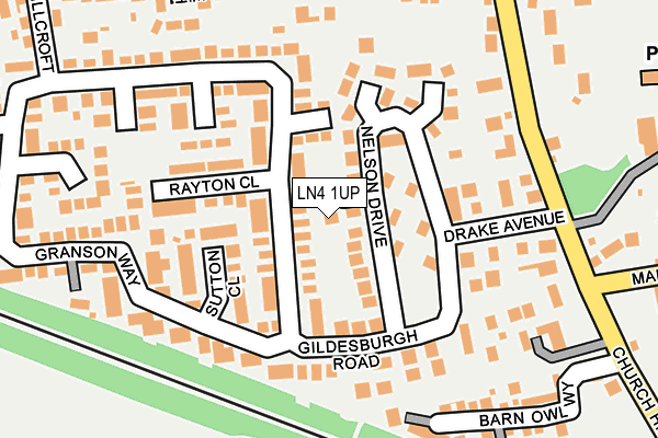 LN4 1UP map - OS OpenMap – Local (Ordnance Survey)