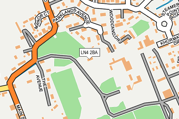 LN4 2BA map - OS OpenMap – Local (Ordnance Survey)