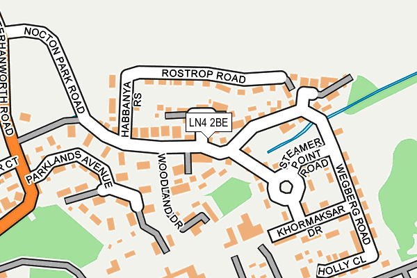 LN4 2BE map - OS OpenMap – Local (Ordnance Survey)