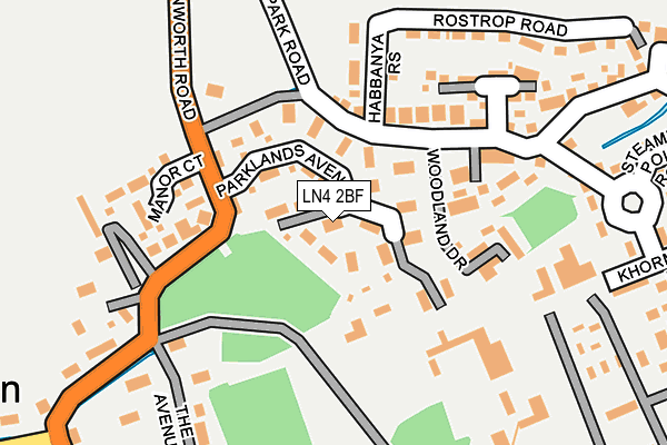 LN4 2BF map - OS OpenMap – Local (Ordnance Survey)