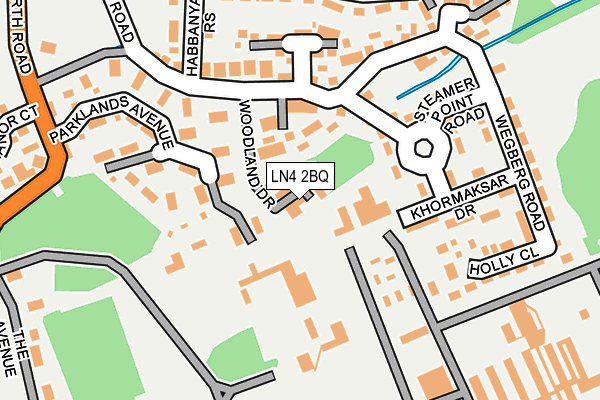 LN4 2BQ map - OS OpenMap – Local (Ordnance Survey)