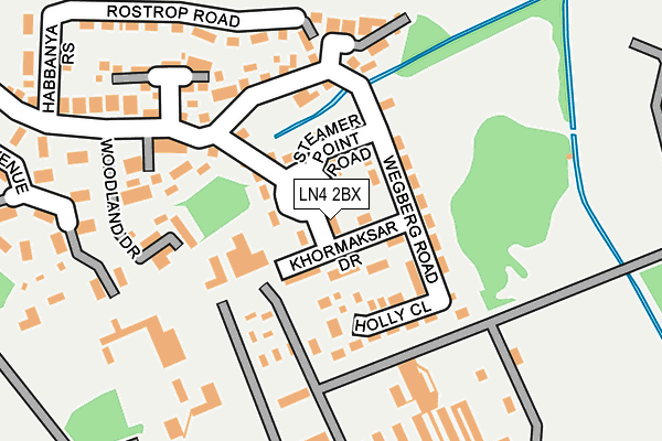 LN4 2BX map - OS OpenMap – Local (Ordnance Survey)