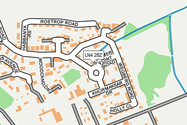 LN4 2BZ map - OS OpenMap – Local (Ordnance Survey)