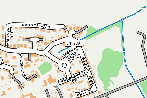 LN4 2DA map - OS OpenMap – Local (Ordnance Survey)