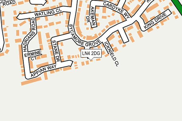 LN4 2DG map - OS OpenMap – Local (Ordnance Survey)
