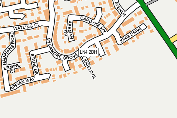 LN4 2DH map - OS OpenMap – Local (Ordnance Survey)