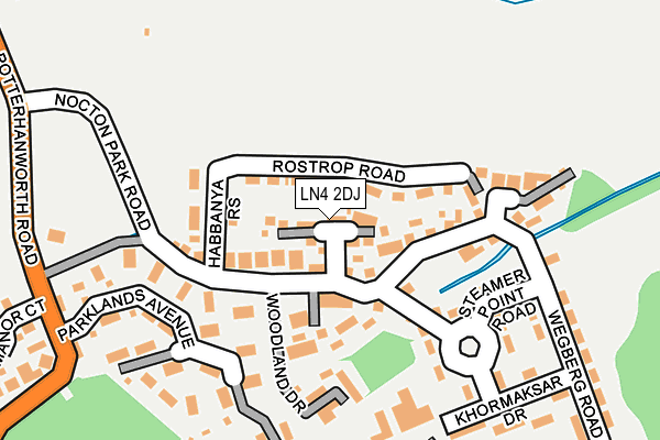 LN4 2DJ map - OS OpenMap – Local (Ordnance Survey)