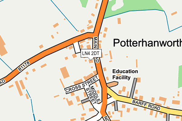 LN4 2DT map - OS OpenMap – Local (Ordnance Survey)