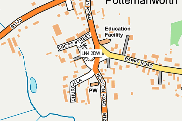 LN4 2DW map - OS OpenMap – Local (Ordnance Survey)