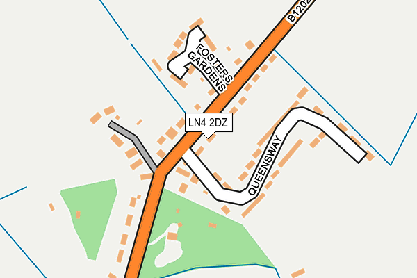 LN4 2DZ map - OS OpenMap – Local (Ordnance Survey)