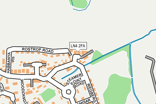 LN4 2FA map - OS OpenMap – Local (Ordnance Survey)