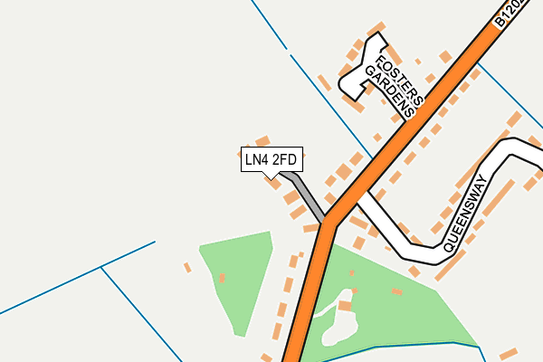 LN4 2FD map - OS OpenMap – Local (Ordnance Survey)