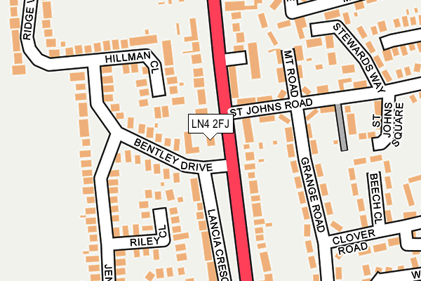 LN4 2FJ map - OS OpenMap – Local (Ordnance Survey)