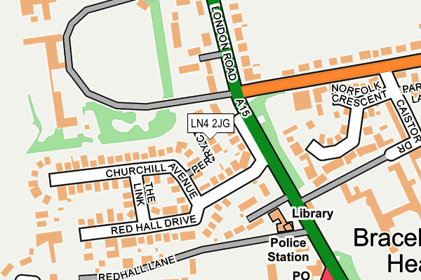 LN4 2JG map - OS OpenMap – Local (Ordnance Survey)