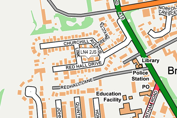 LN4 2JS map - OS OpenMap – Local (Ordnance Survey)