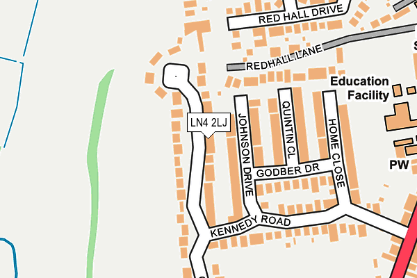 LN4 2LJ map - OS OpenMap – Local (Ordnance Survey)