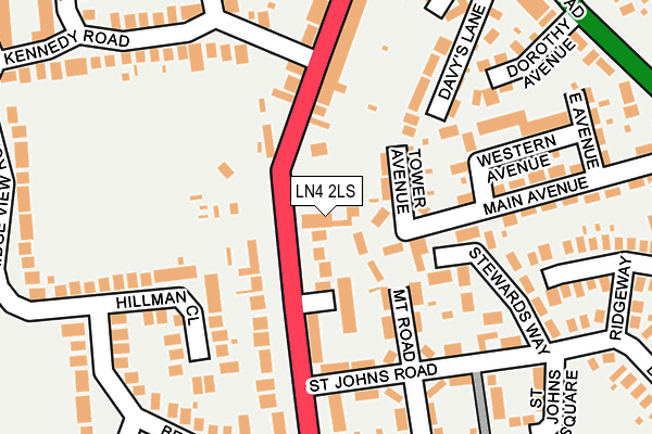 LN4 2LS map - OS OpenMap – Local (Ordnance Survey)