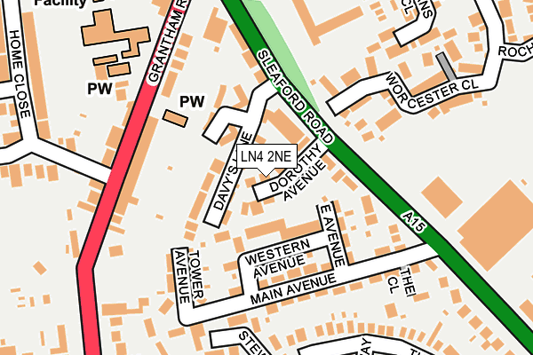 LN4 2NE map - OS OpenMap – Local (Ordnance Survey)