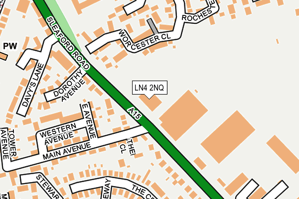 LN4 2NQ map - OS OpenMap – Local (Ordnance Survey)