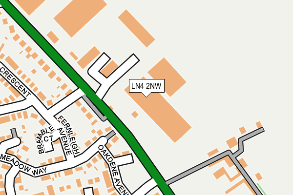 LN4 2NW map - OS OpenMap – Local (Ordnance Survey)