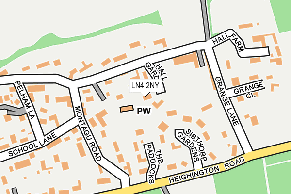 LN4 2NY map - OS OpenMap – Local (Ordnance Survey)