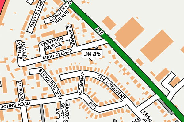 LN4 2PB map - OS OpenMap – Local (Ordnance Survey)