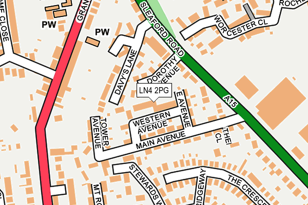 LN4 2PG map - OS OpenMap – Local (Ordnance Survey)